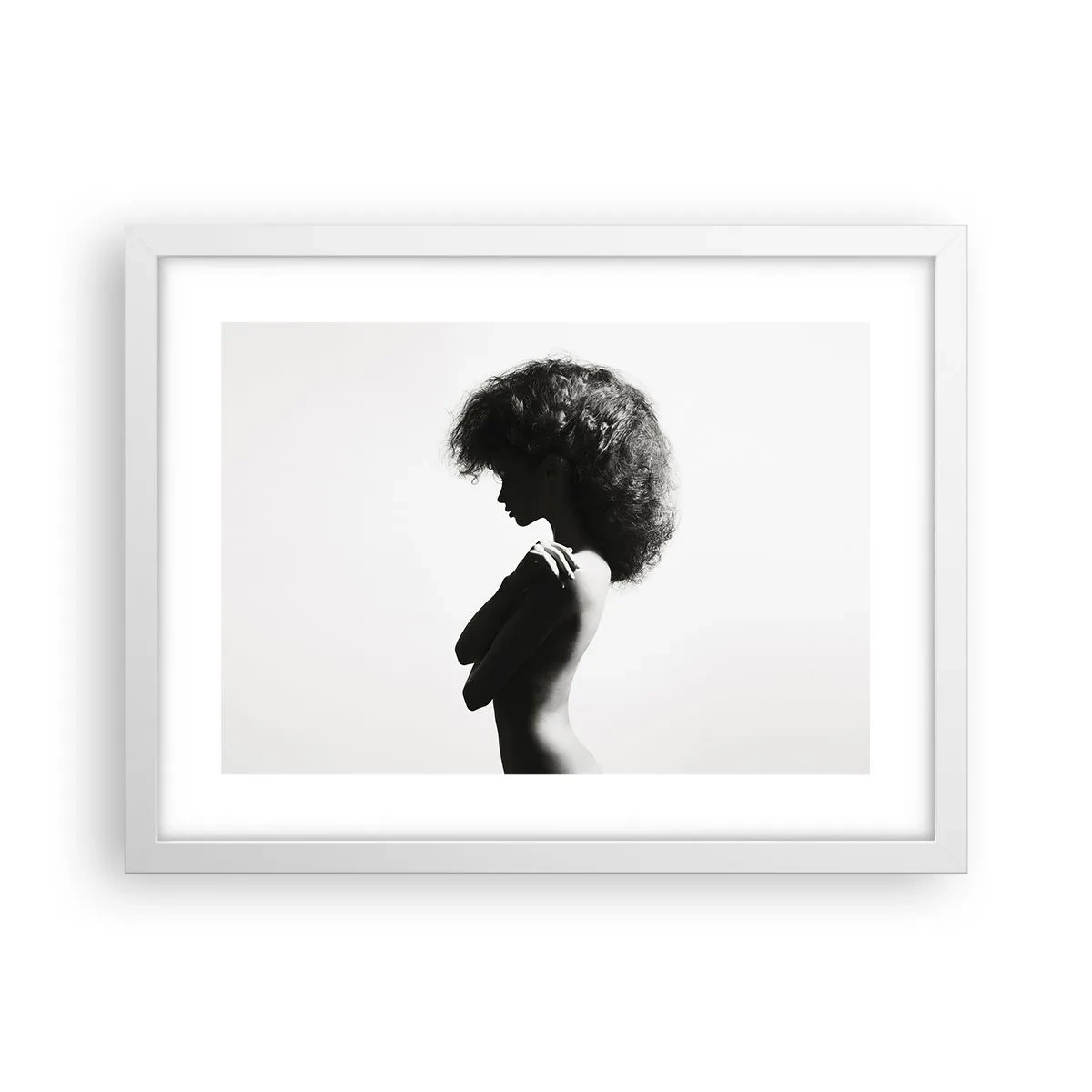 Plakát v bílém rámu - Jako květina na štíhlém stonku - 40x30 cm