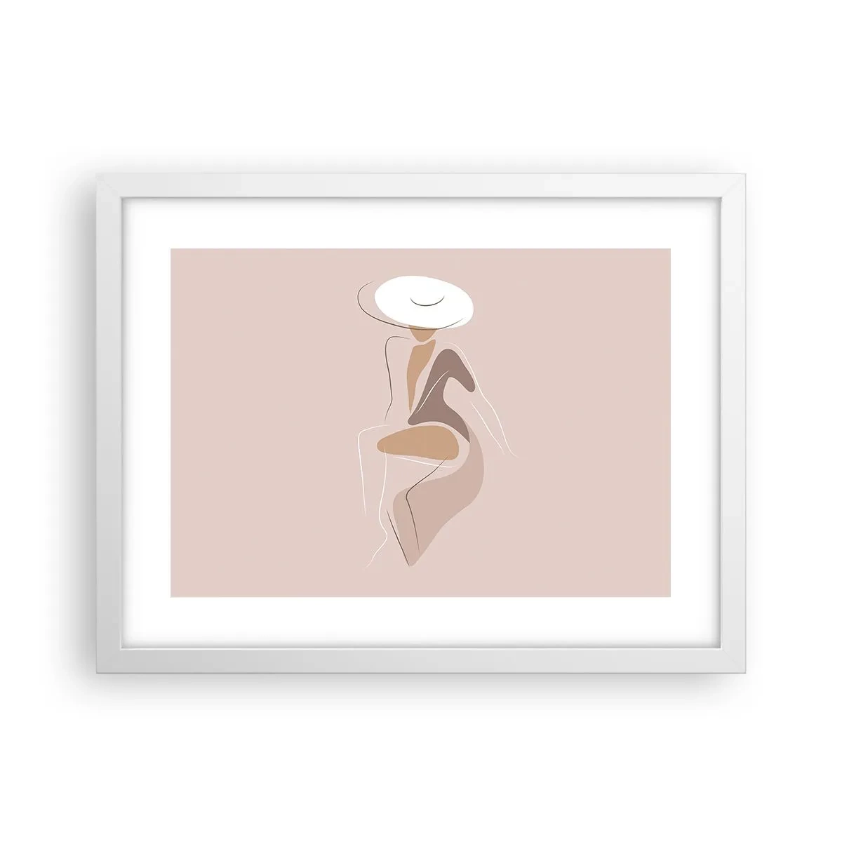 Plakát v bílém rámu - Jak vypadá pravá dáma? - 40x30 cm