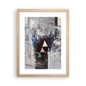 Plakát v rámu světlý dub - Přednostní pořadí trojúhelníků - 30x40 cm