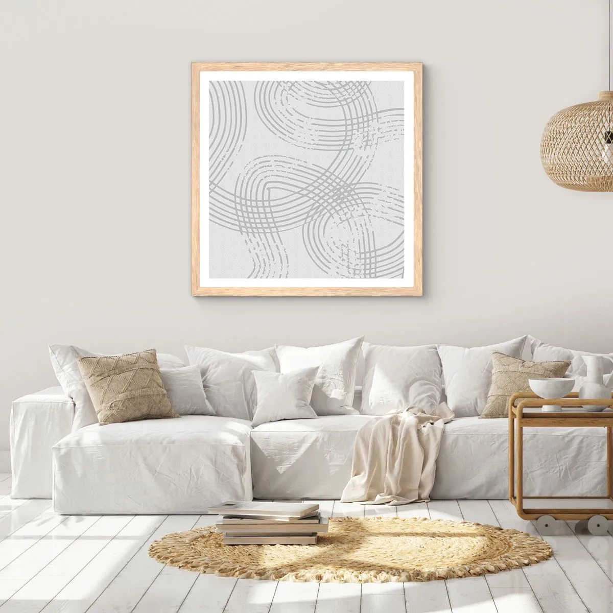 Plakát v rámu světlý dub - Snadné východisko neexistuje - 40x40 cm