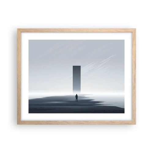 Plakát v rámu světlý dub - Příležitost nebo hrozba? - 50x40 cm