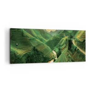 Obraz na plátně - Vietnamské údolí - 120x50 cm