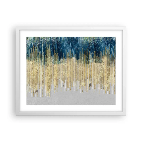 Plakát v bílém rámu - Zlacená hranice - 50x40 cm
