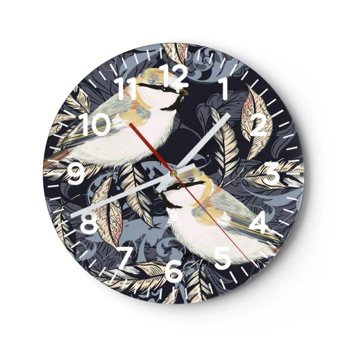 Nástěnné hodiny - Žlutomodrá píseň - 40x40 cm