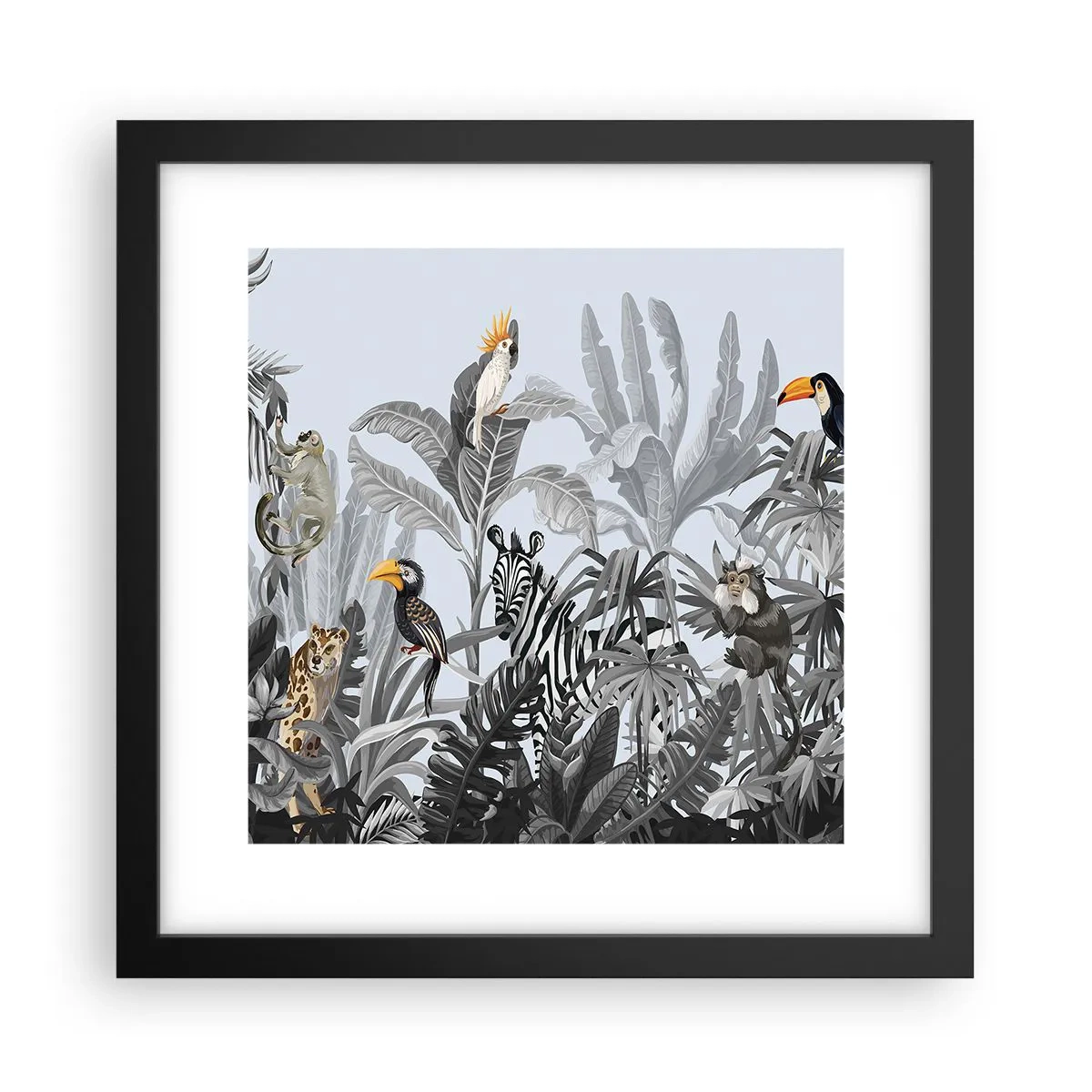 Plakát v černém rámu - Africká pohádka - 30x30 cm