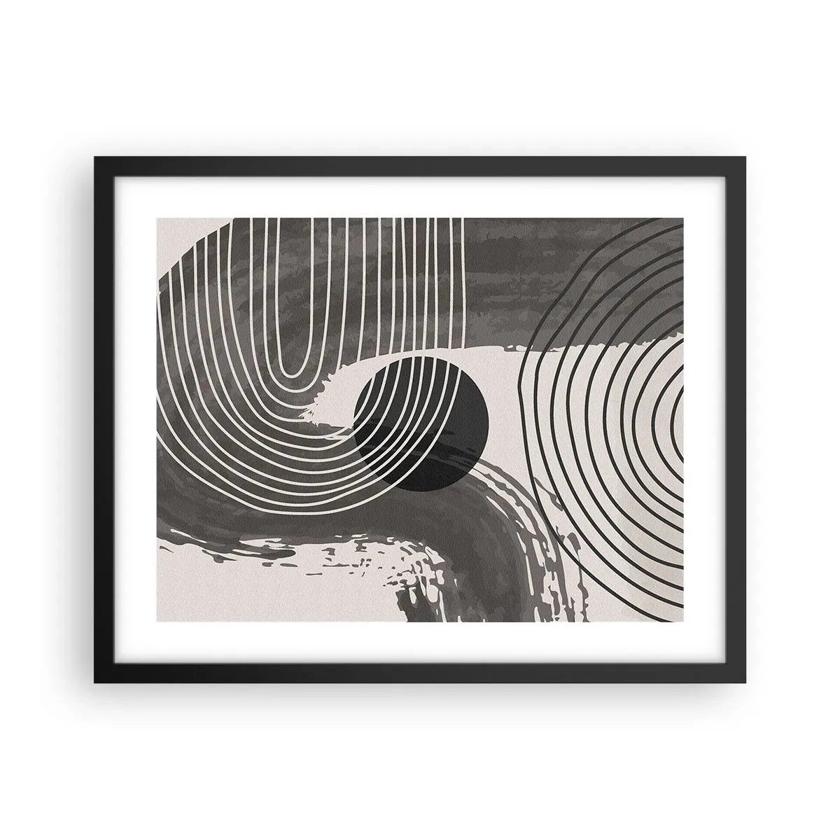 Plakát v černém rámu - Ovál vítězí - 50x40 cm