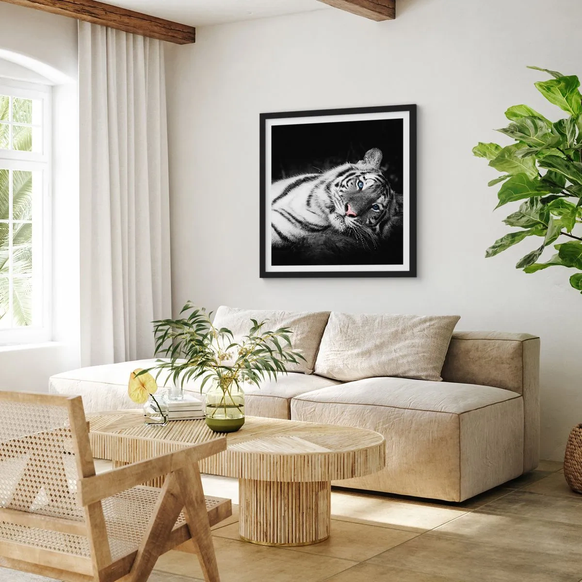 Plakát v černém rámu - Divočina a klid - 60x60 cm