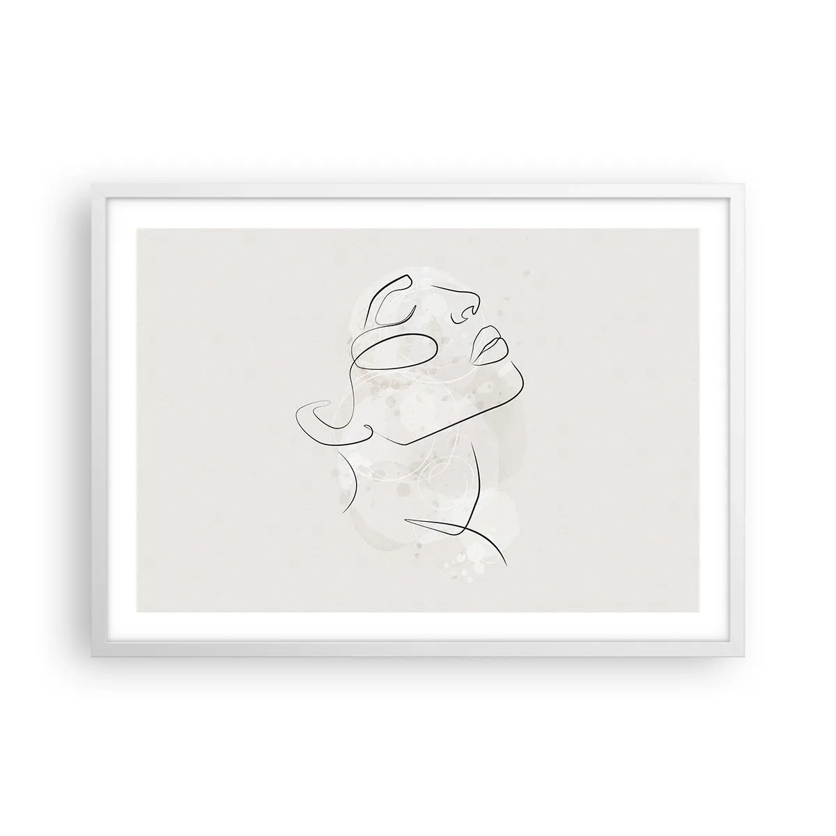 Plakát v bílém rámu - Náčrt snu - 70x50 cm