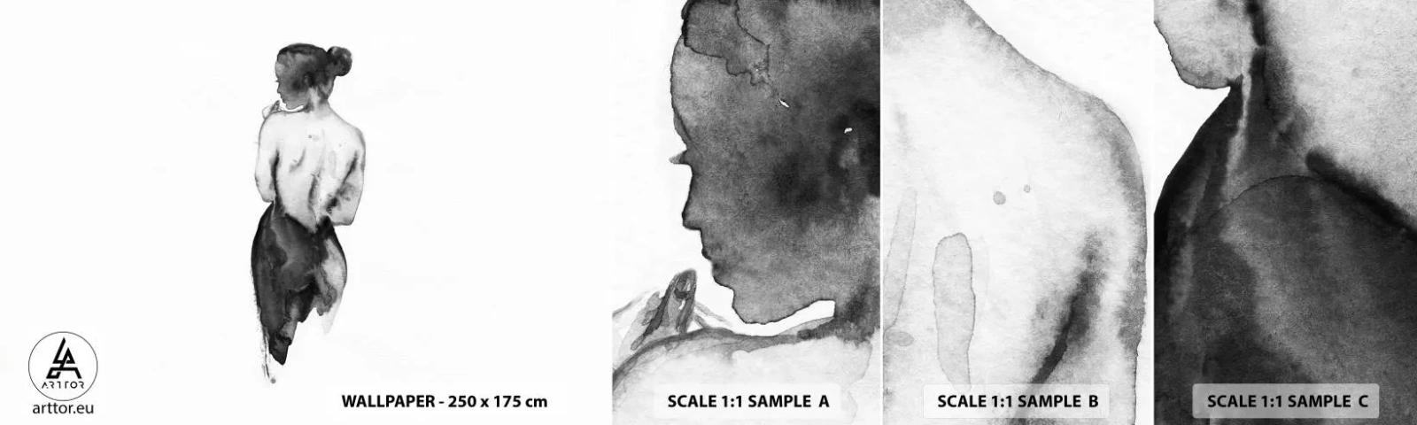 Fototapeta Vzorek Standard Eco - Mizející svět - Žena, ženské tělo, Grafika - 100x30 cm