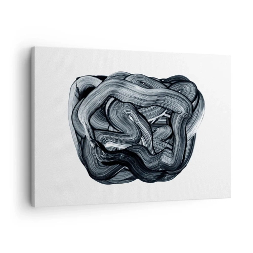 Obraz na plátně - Abstraktní kompozice v odstínech šedé - 70x50cm - Není to tak jednoduché - Moderní nástěnná dekorace do obývacího pokoje a ložnice ARTTOR