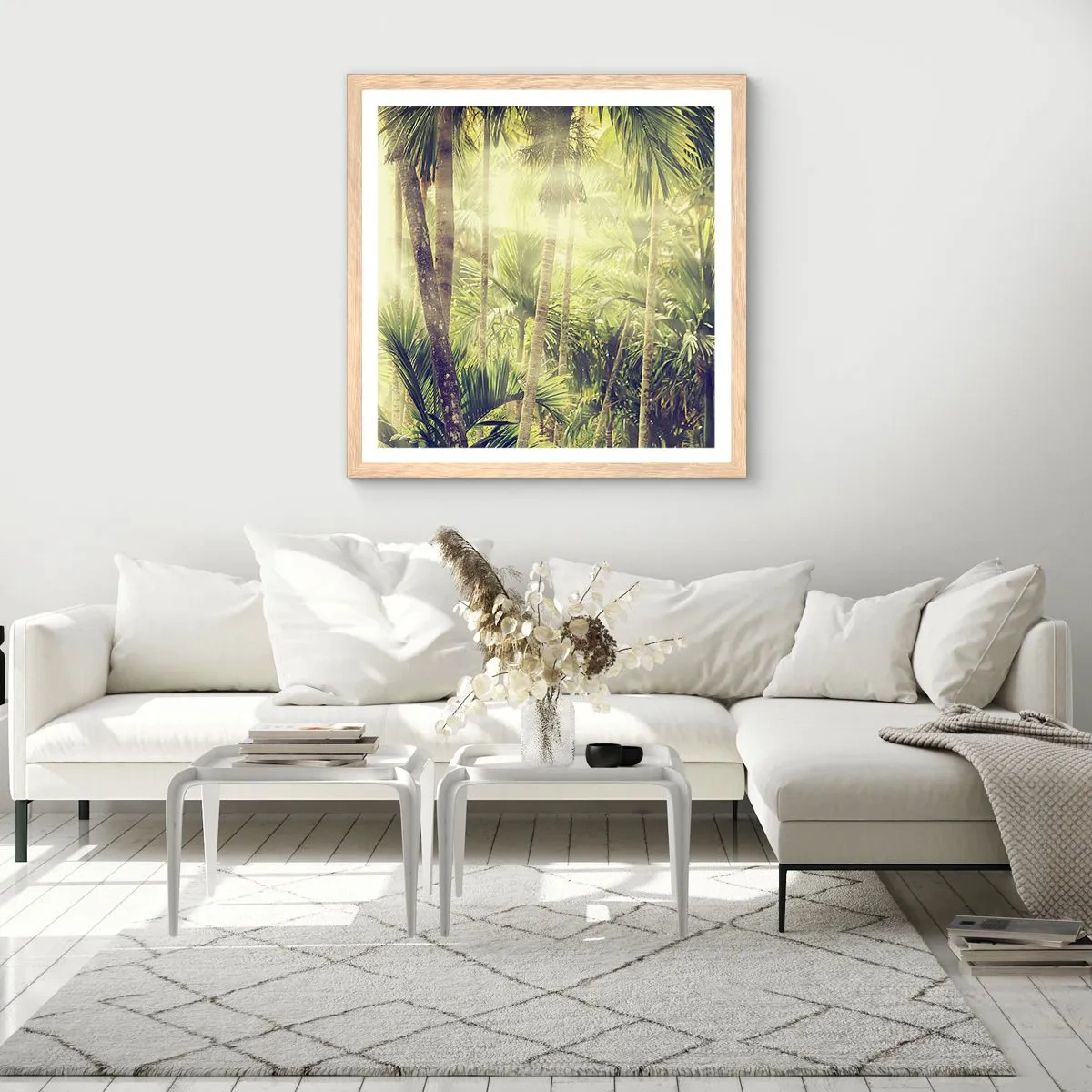 Plakát v rámu světlý dub - V zeleném žáru - 30x30 cm