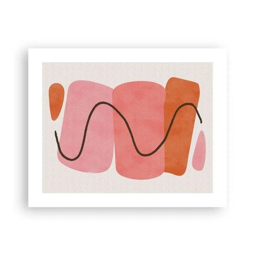 Plakát - Jemný pohyb forem - 50x40 cm