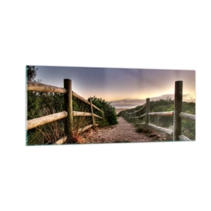 Obraz na skle - Už je vidět cíl - 100x40 cm