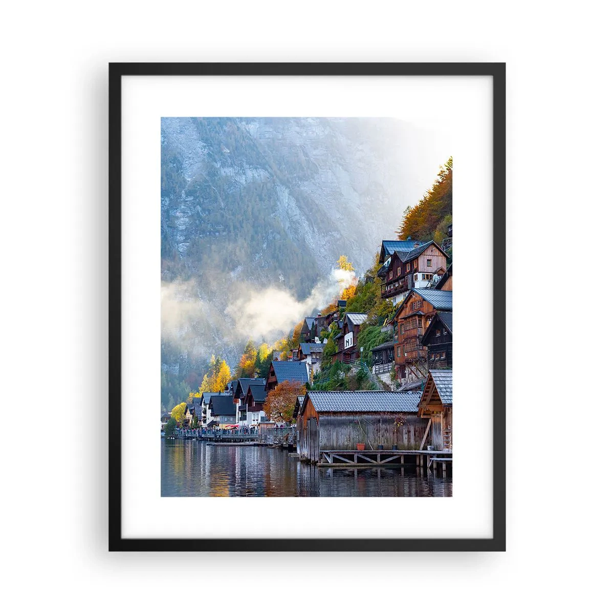 Plakát v černém rámu - Alpská krajina - 40x50 cm