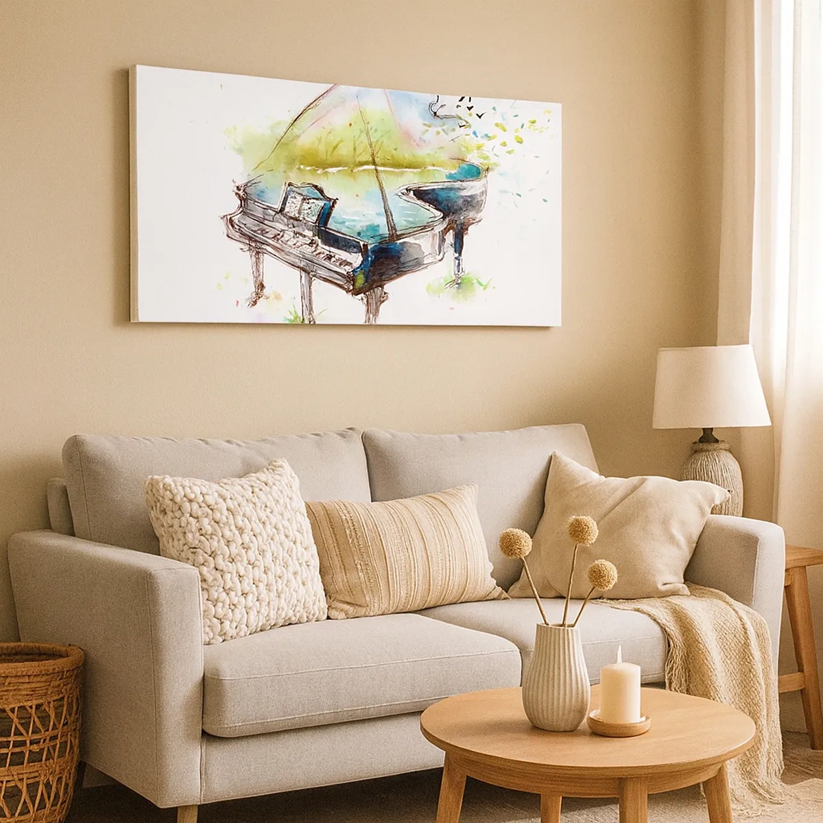 Obraz na plátně - Zakleté v hudbě - 30x30 cm