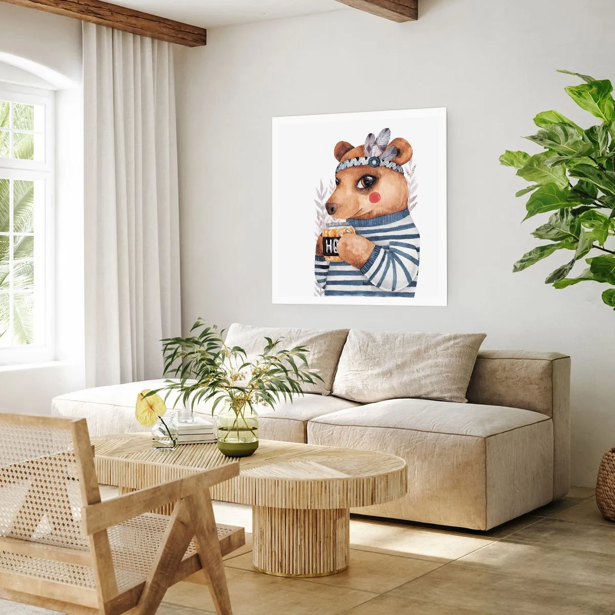 Plakát - Sladký medvídek - 30x30 cm