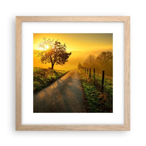 Plakát v rámu světlý dub - Medové odpoledne - 30x30 cm