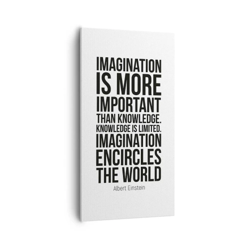 Obraz na plátně - Einstein o síle představivosti - 55x100 cm