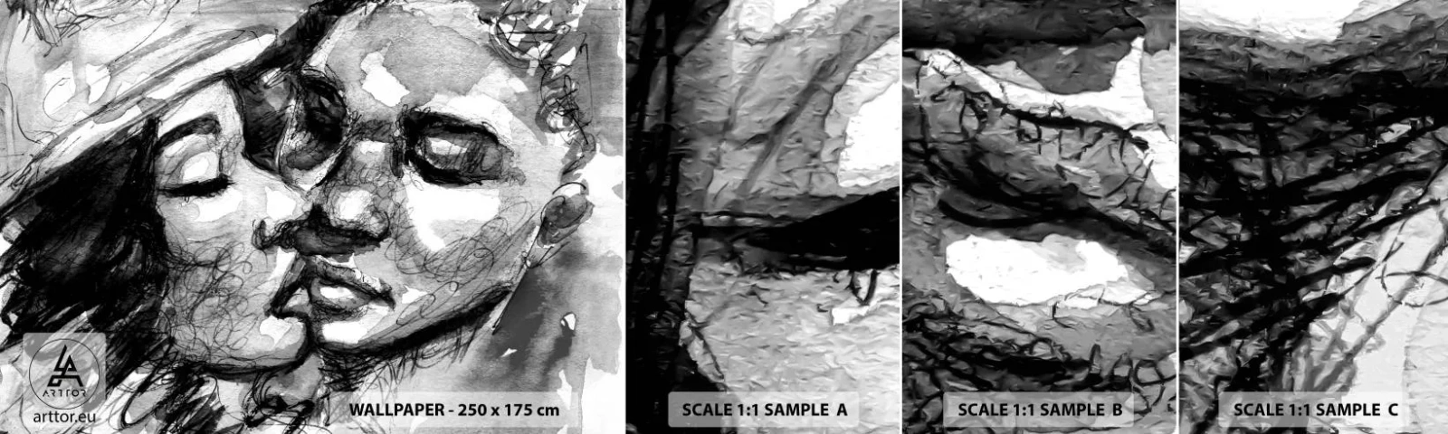 Vzor Fototapety Samolepicí Deluxe Sticker - Něžný okamžik - Polibky, Milovat, Milenci - 100x30 cm