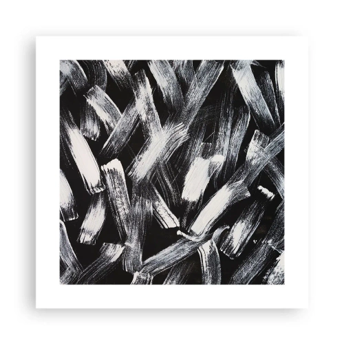 Plakát - Abstrakce v industriálním duchu - 40x40 cm