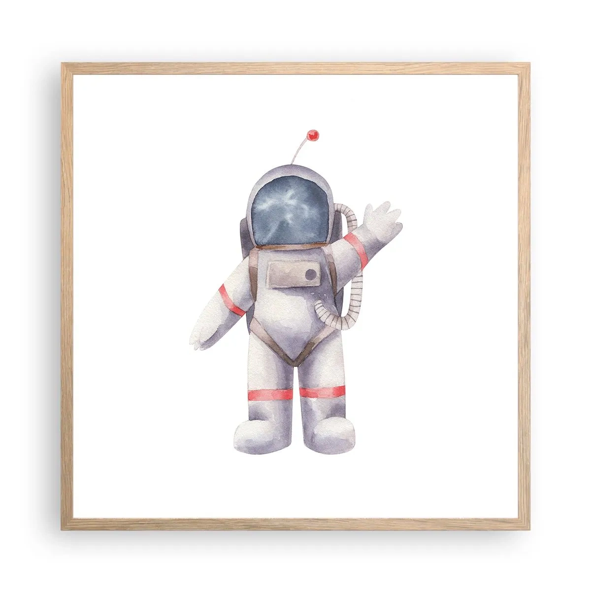 Plakát v rámu světlý dub - Tak zatím! - 60x60 cm