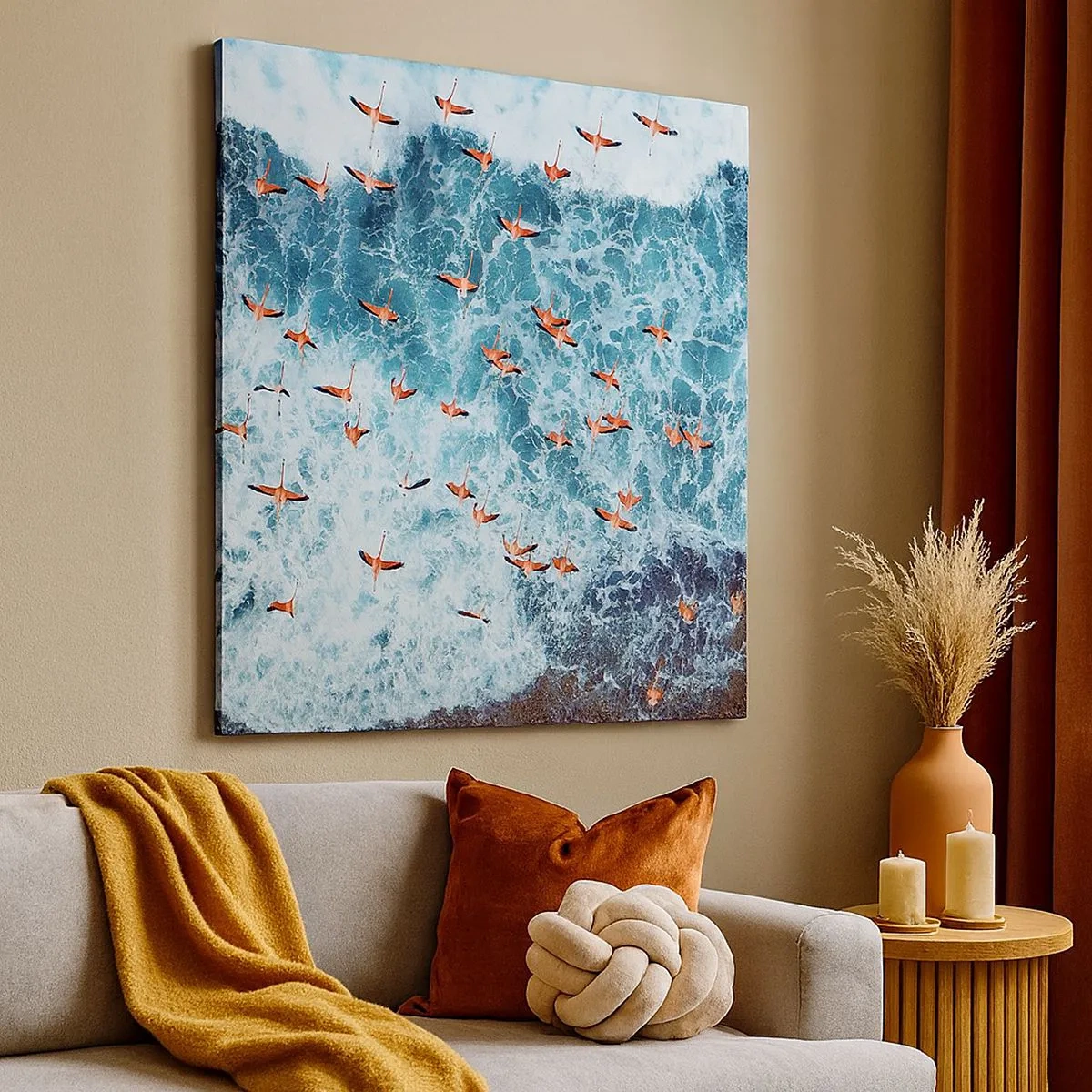 Obraz na plátně - Přímořský průvod - 30x30 cm