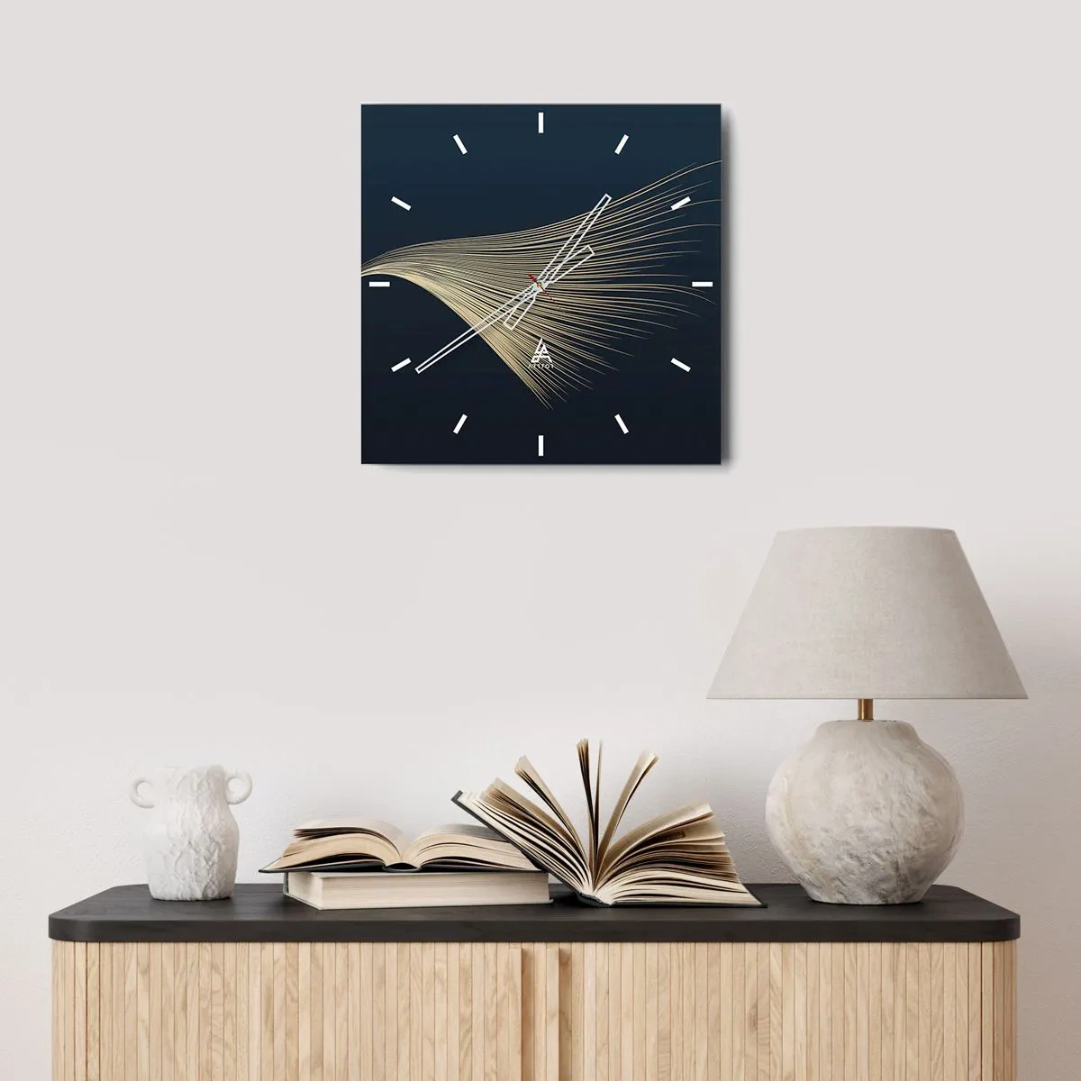 Nástěnné hodiny - Jako andělské vlasy - 40x40 cm