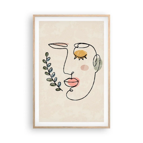 Plakát v rámu světlý dub - Nalezený klid - 61x91 cm