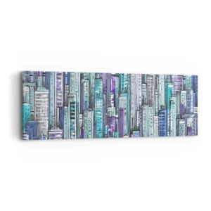 Obraz na plátně - Zmodralé od nebe - 90x30 cm