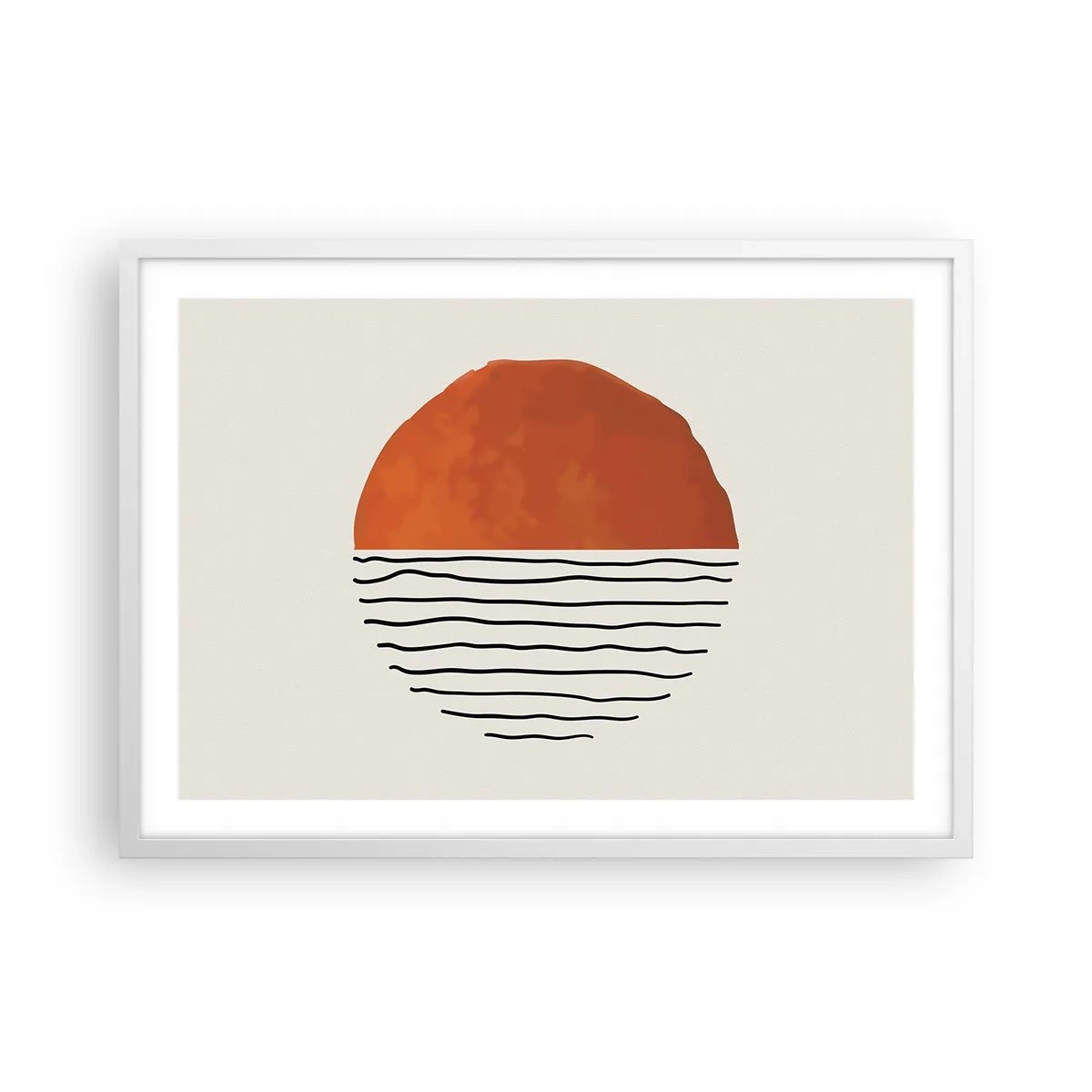 Plakát v bílém rámu - V japonské atmosféře - 70x50 cm