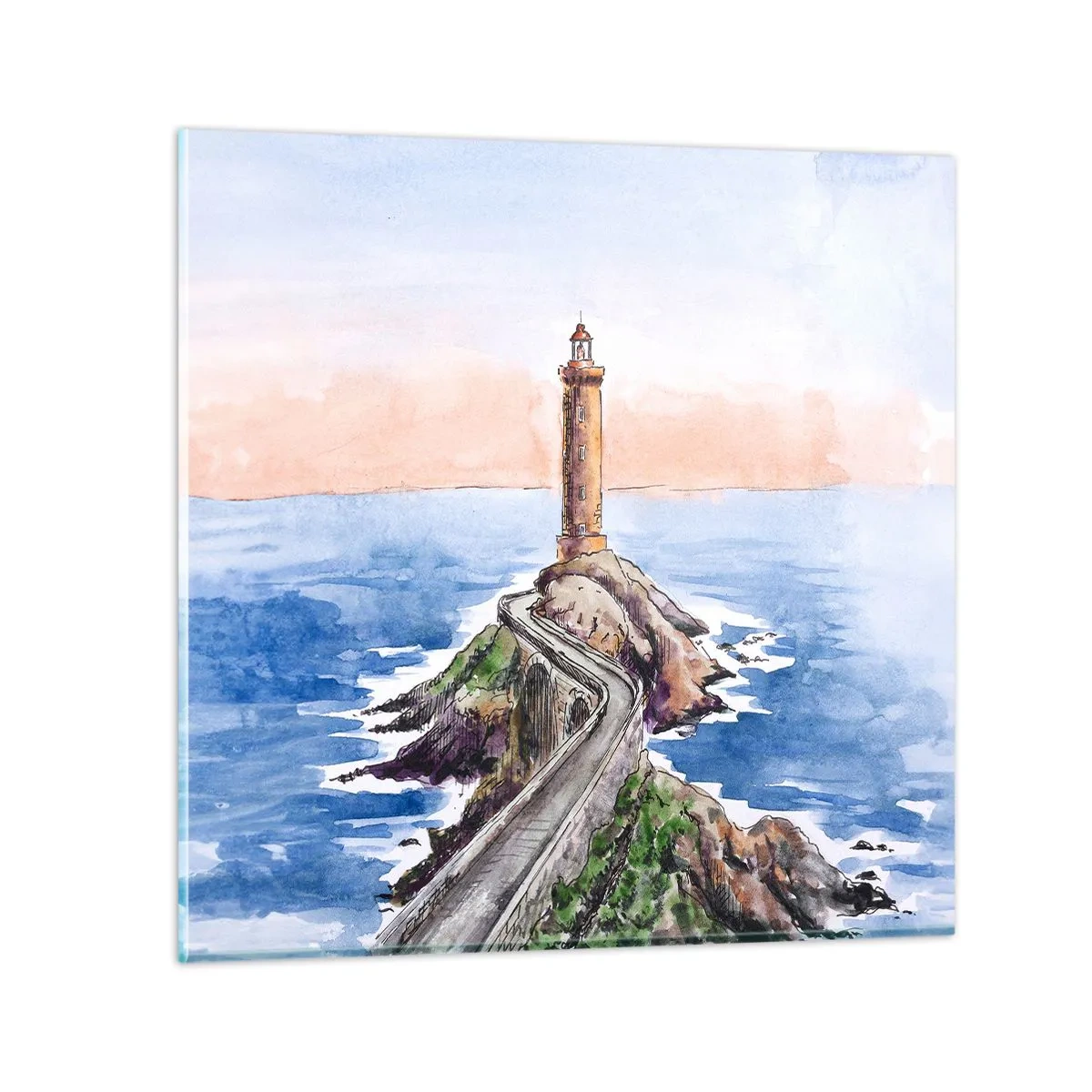 Obraz na skle - Tváří v tvář moři - 40x40 cm