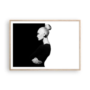 Plakát v rámu světlý dub - Prostě žena - 100x70 cm