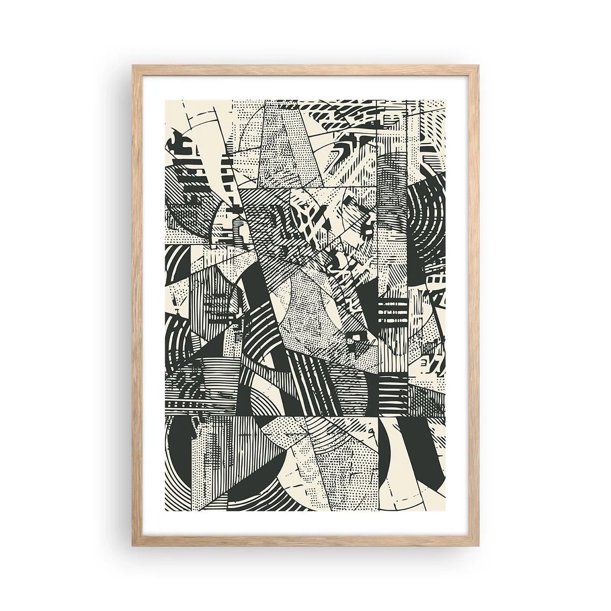 Plakát v rámu světlý dub - Dynamika současnosti - 50x70 cm