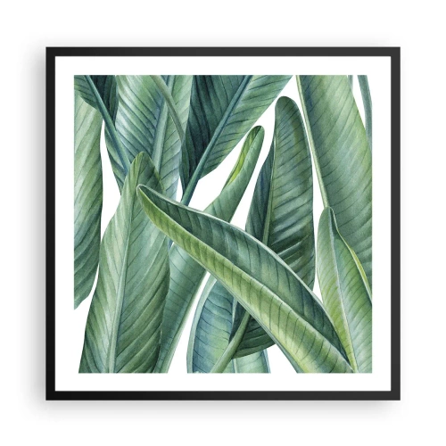 Plakát v černém rámu - Prostě zelená - 60x60 cm