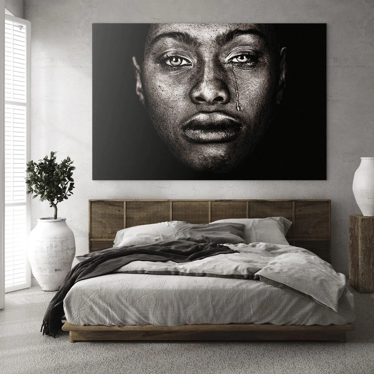 Obraz na skle - Jedna slza - 120x80 cm