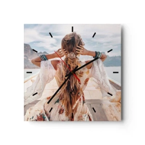 Nástěnné hodiny - Na cestě ke štěstí - 40x40 cm