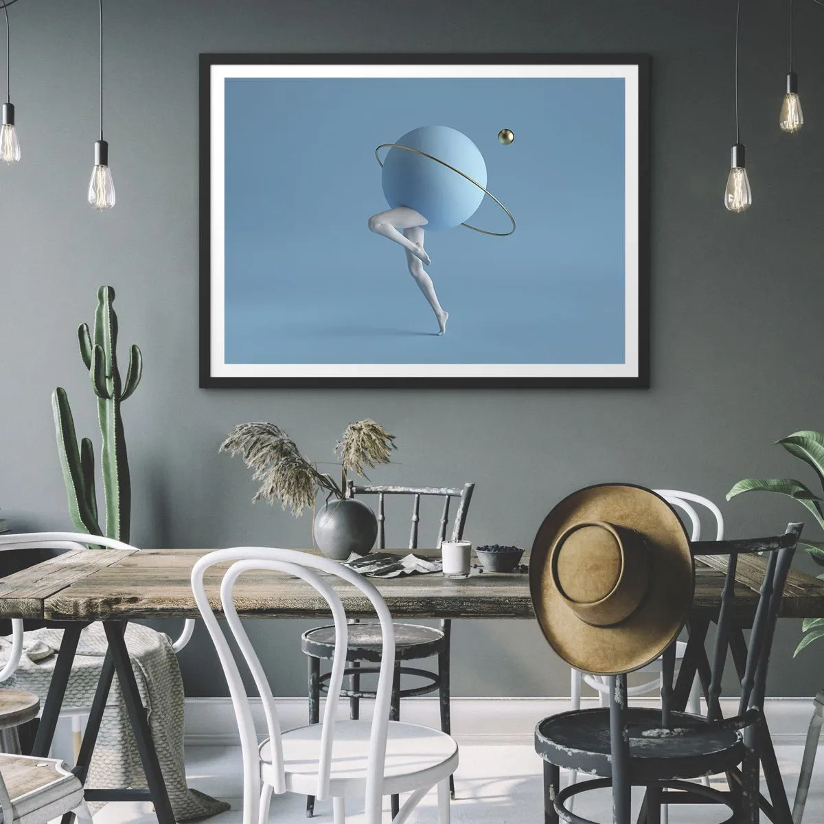 Plakát v černém rámu - Šílenství planet - 70x50 cm