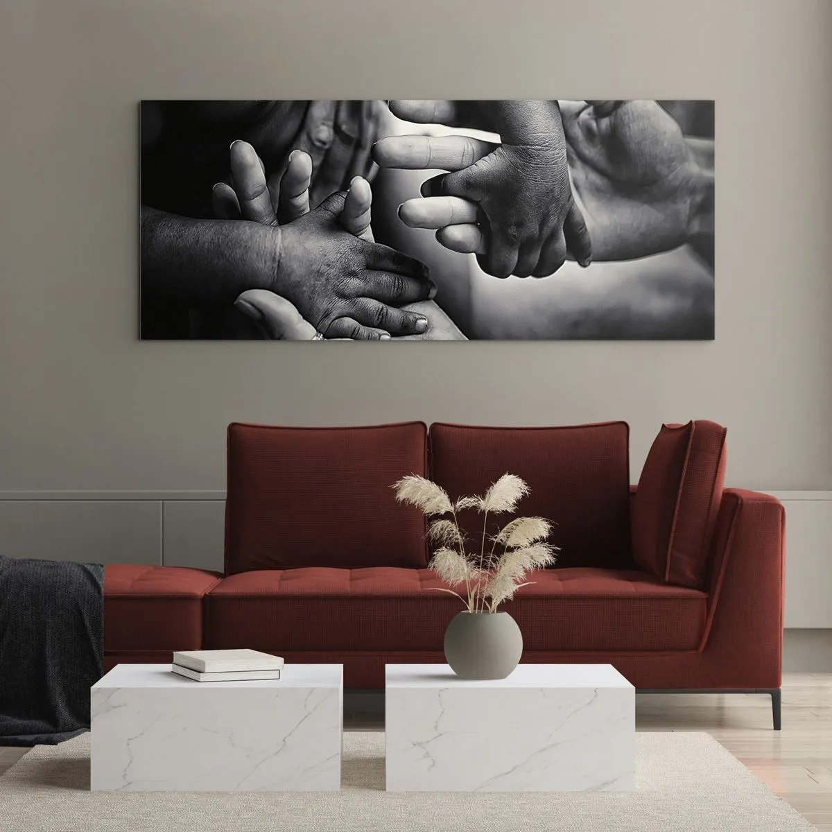 Obraz na skle - Být člověkem - 120x50 cm