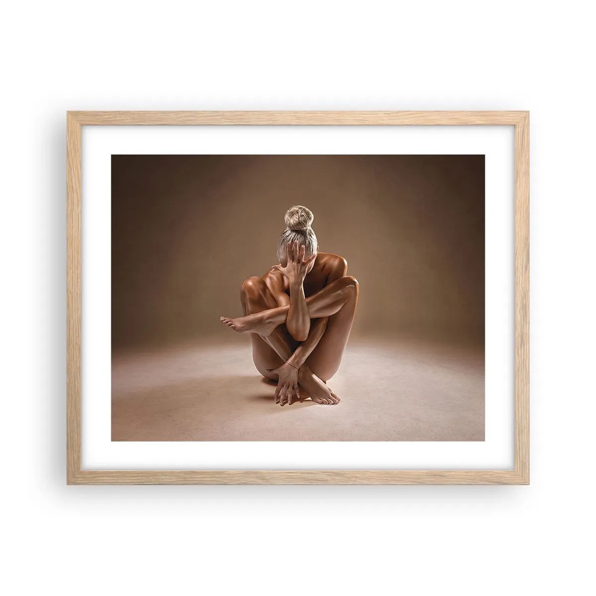 Plakát v rámu světlý dub - Jednota těla a ducha - 50x40 cm
