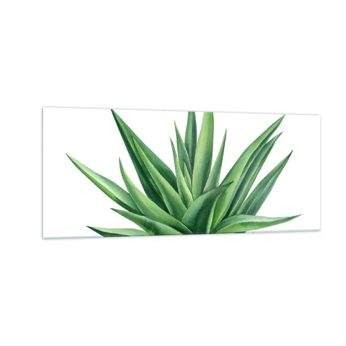 Obraz na skle - Zelená – síla – život - 100x40 cm