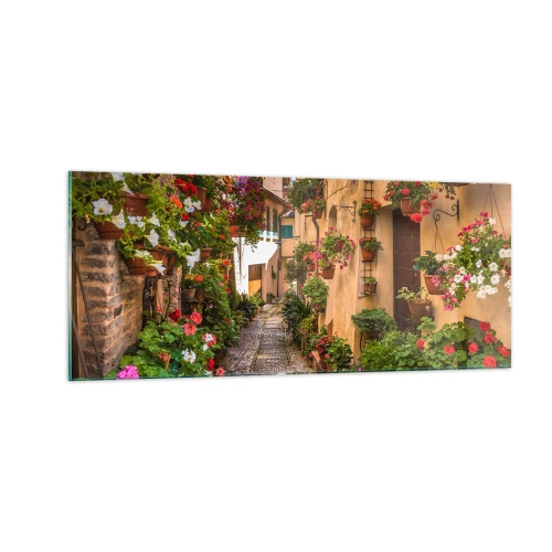 Obraz na skle - Italské zákoutí - 100x40 cm