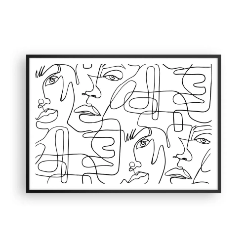 Plakát v černém rámu - Ve spletených emocích - 100x70 cm