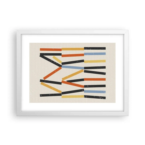 Plakát v bílém rámu - Kompozice na úrovni - 40x30 cm