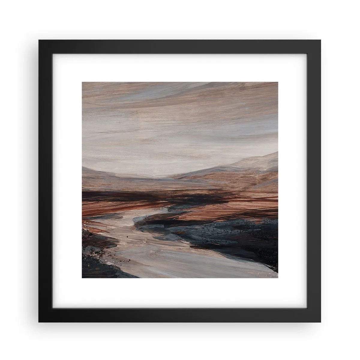 Plakát v černém rámu - Klidné údolí - 30x30 cm