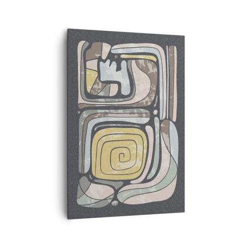 Obraz na plátně - Abstrakce v předkolumbovském duchu - 70x100 cm