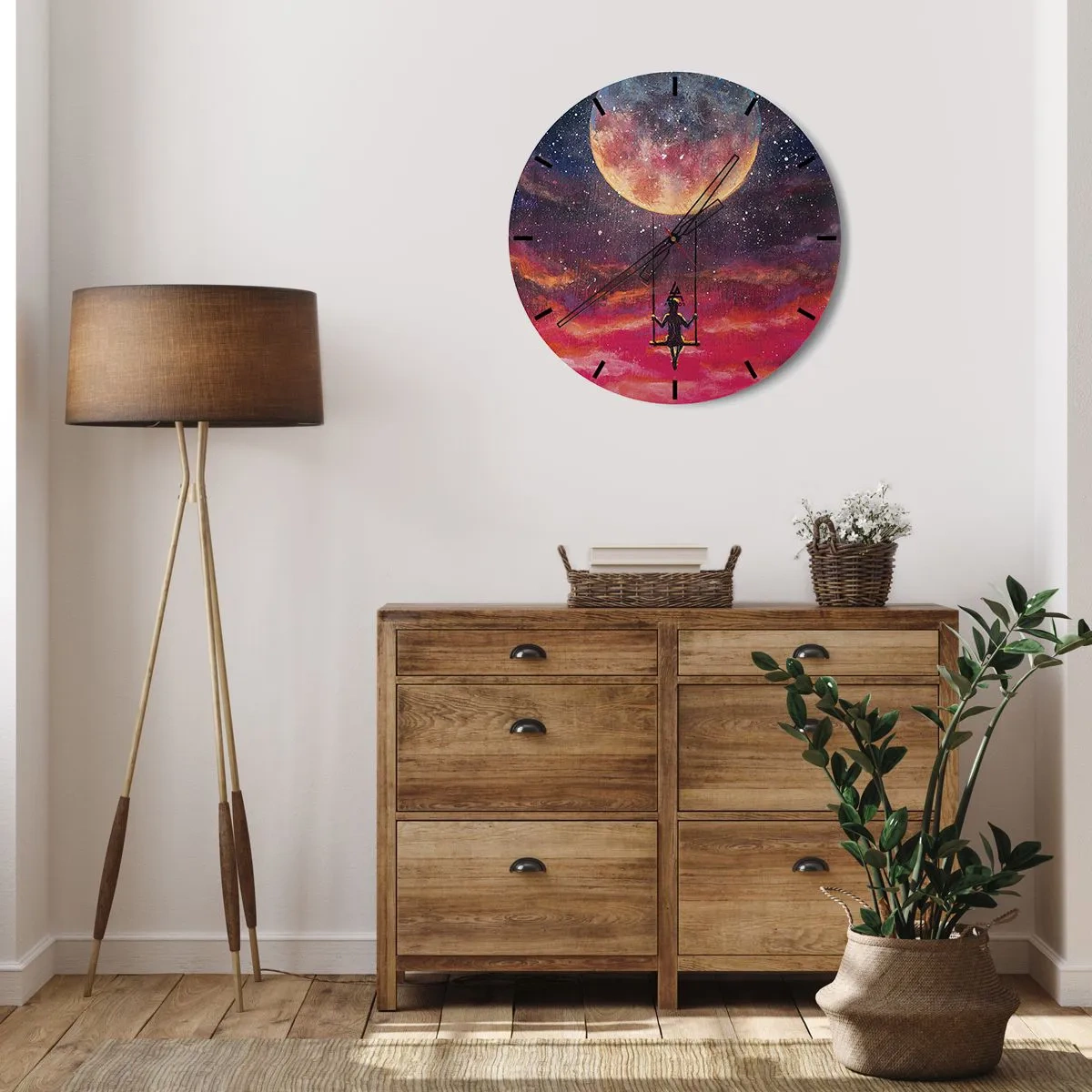 Nástěnné hodiny - Stavět si vzdušné zámky - 30x30 cm