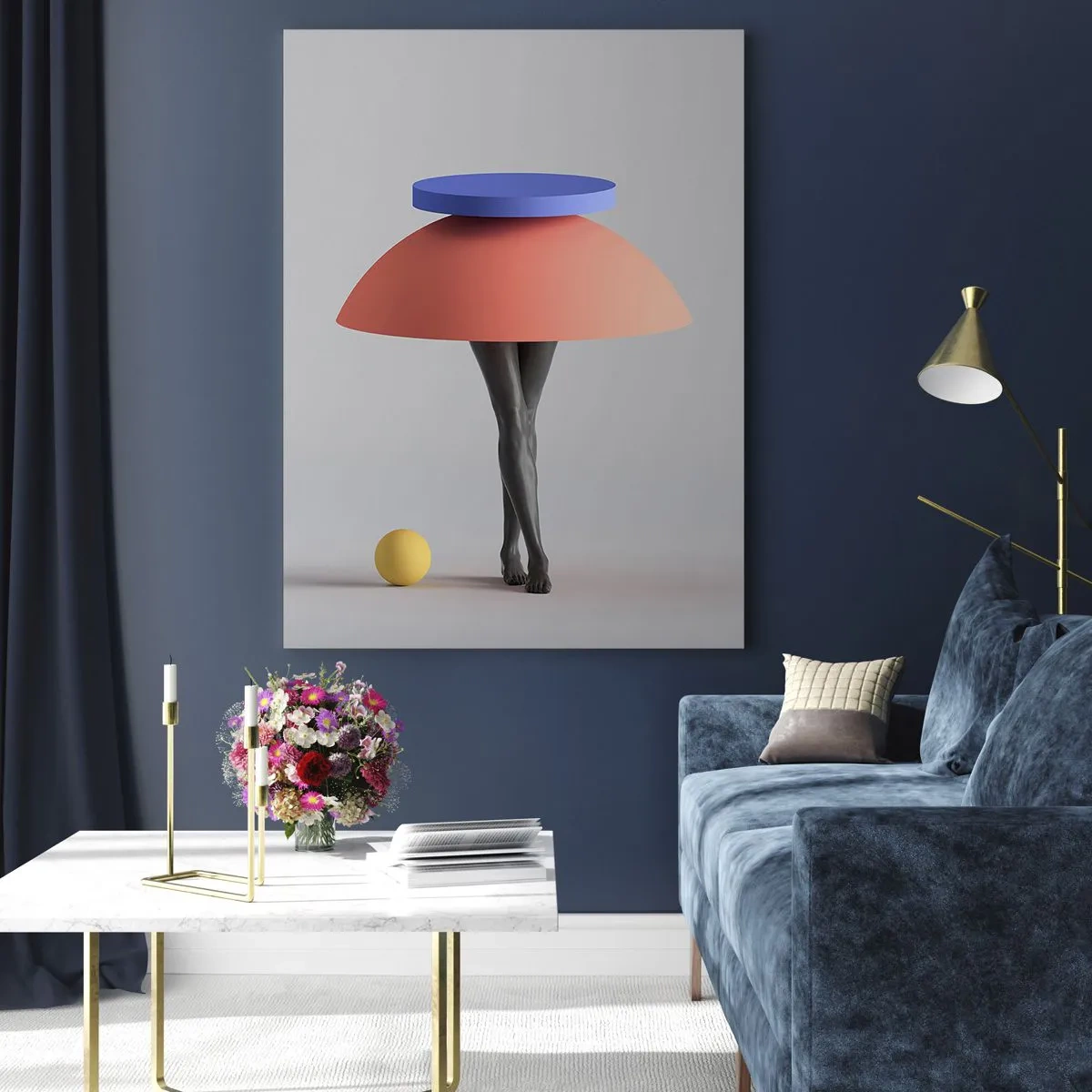 Obraz na skle - Surrealistická kompozice - 70x100 cm