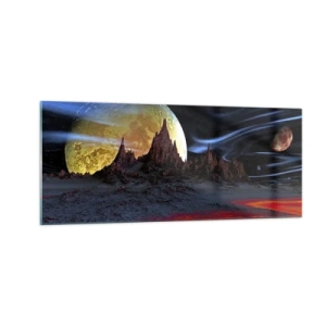 Obraz na skle - Neznámý svět - 100x40 cm