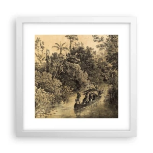 Plakát v bílém rámu - Výlet ke zdroji - 30x30 cm