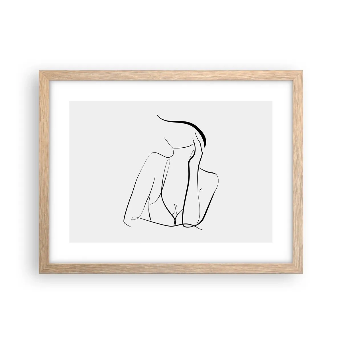 Plakát v rámu světlý dub - Na vlně snů - 40x30 cm